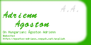 adrienn agoston business card