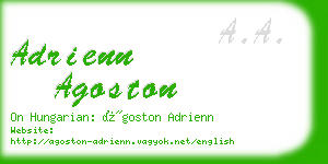 adrienn agoston business card